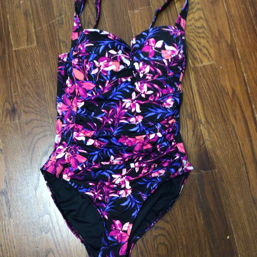 Niptuck Swim floral one piece swimsuit womens’s size 6